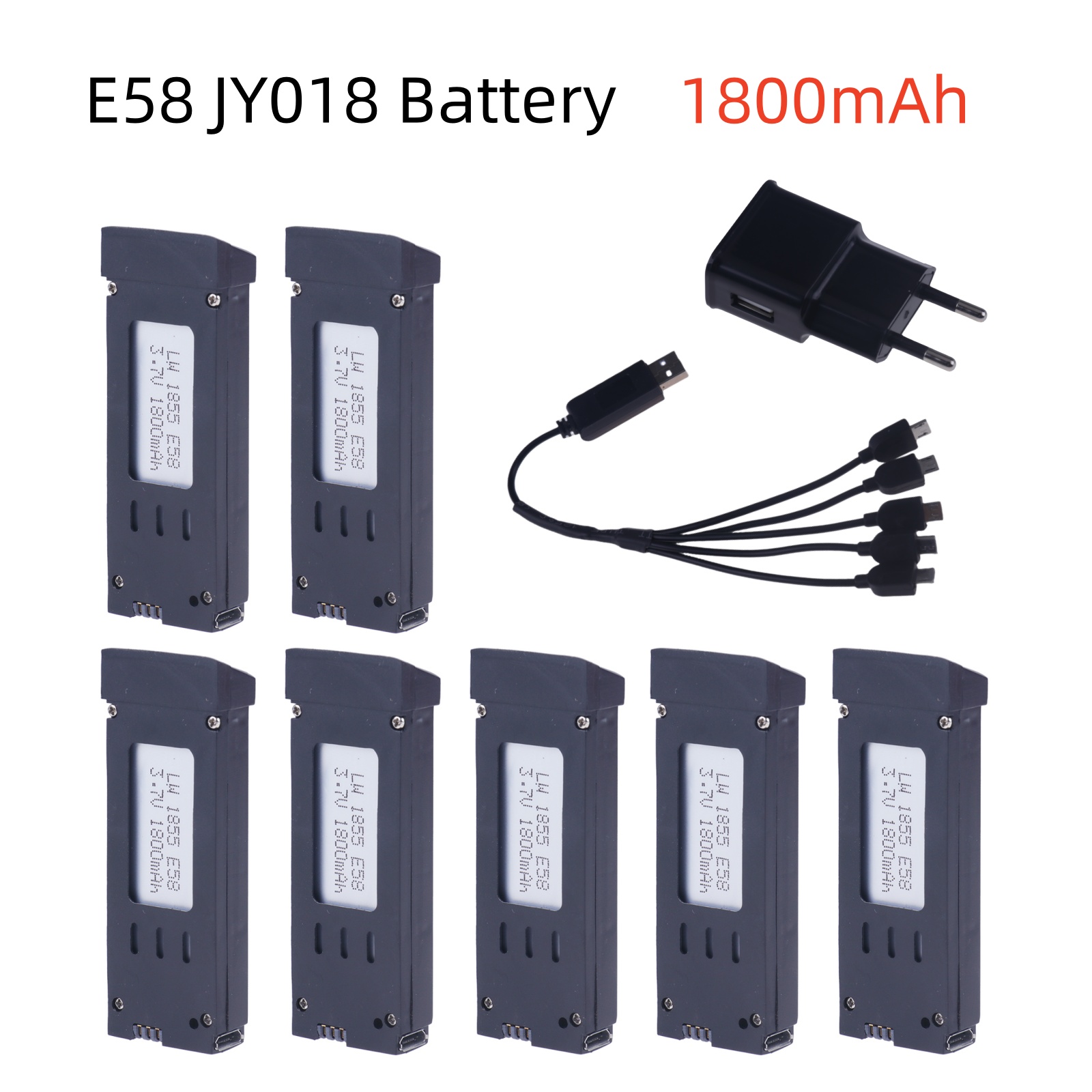 Eachine Drone E58 - แบตเตอรี่ลิเธียมโดรนอาร์ซี3.7V 1800mAh ควบคุมระยะไกลแบตเตอรี่ UAV สำหรับ E58