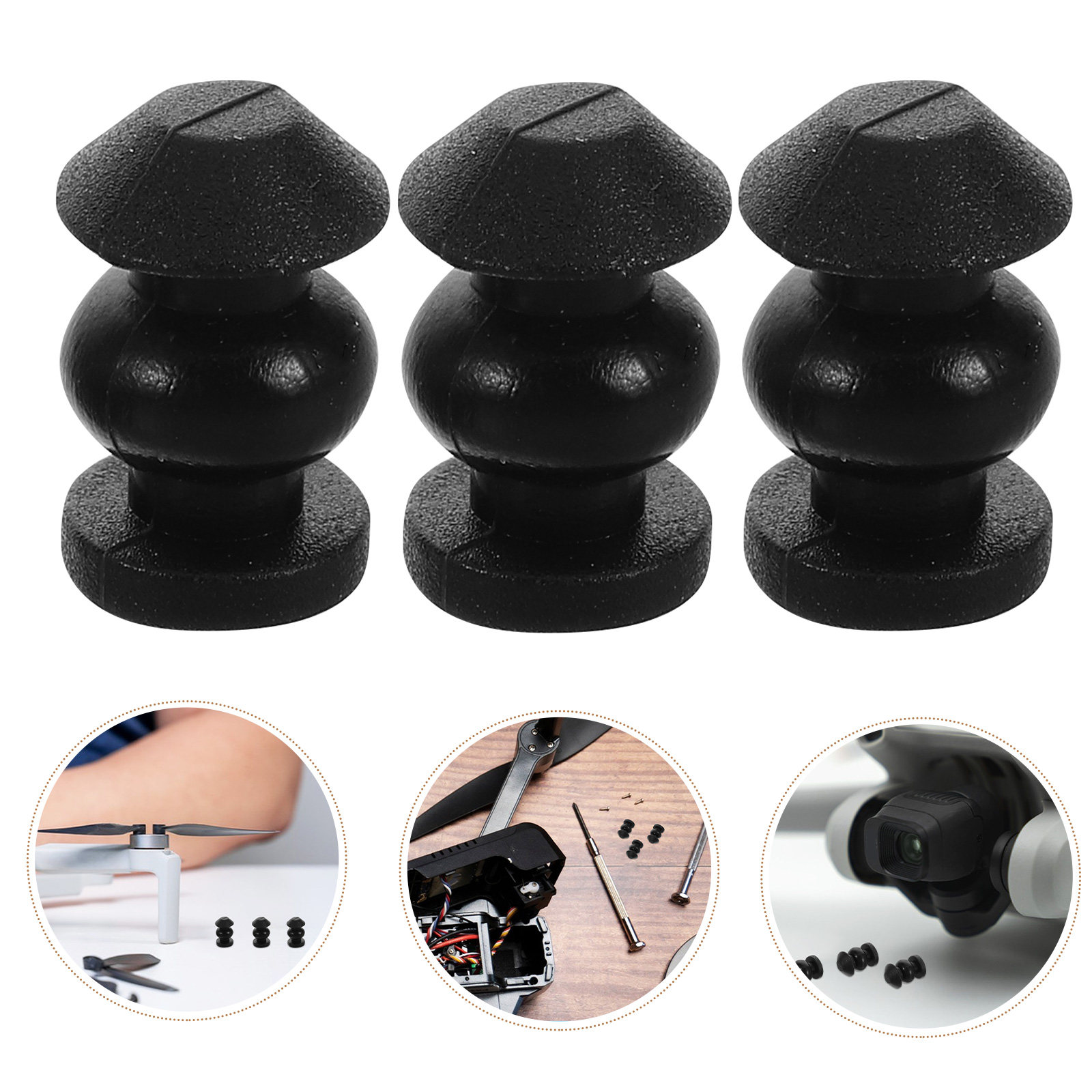Drone Gimbal Dampener - ลูกบอลซิลิโคนกันกระแทกสำหรับกิมบอลโดรน RC 10 ชิ้น ลดแรงสั่นสะเทือนเพื่อการถ่ายภาพที่มั่นคง หมุนได้