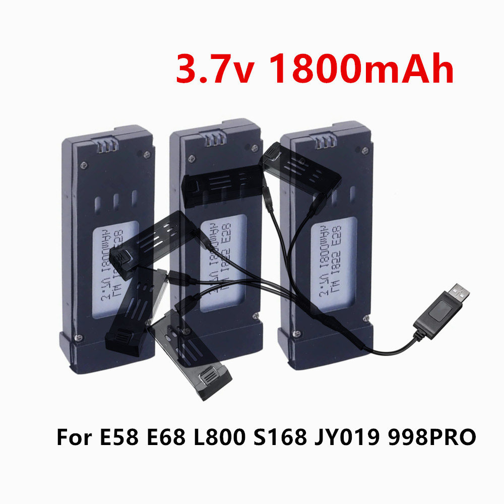Eachine Drone E58 - 3.7V 1800mAh แบตเตอรี่ลิเธียมสำหรับโดรน E58 S168 L800