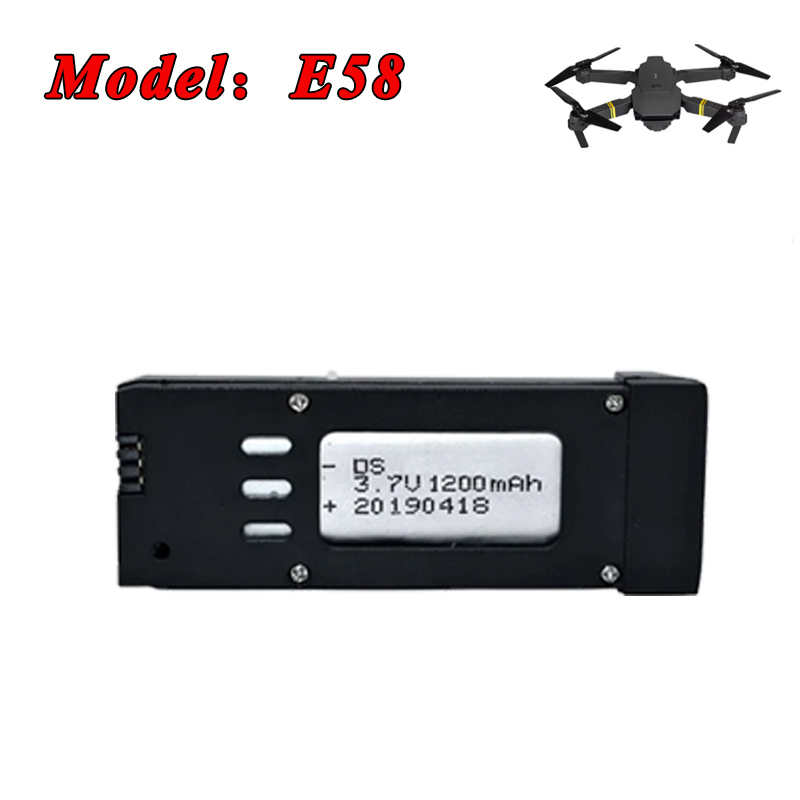 3.7V 1200mAh 1800mAh แบตเตอรี่ - Eachine Drone E58 บทวิจารณ์และราคา