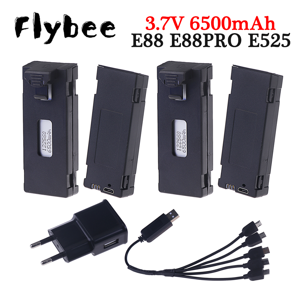 แบตเตอรี่3.7V 6500mAh แบบชาร์จ - Eachine Drone E58 บทวิจารณ์และราคา